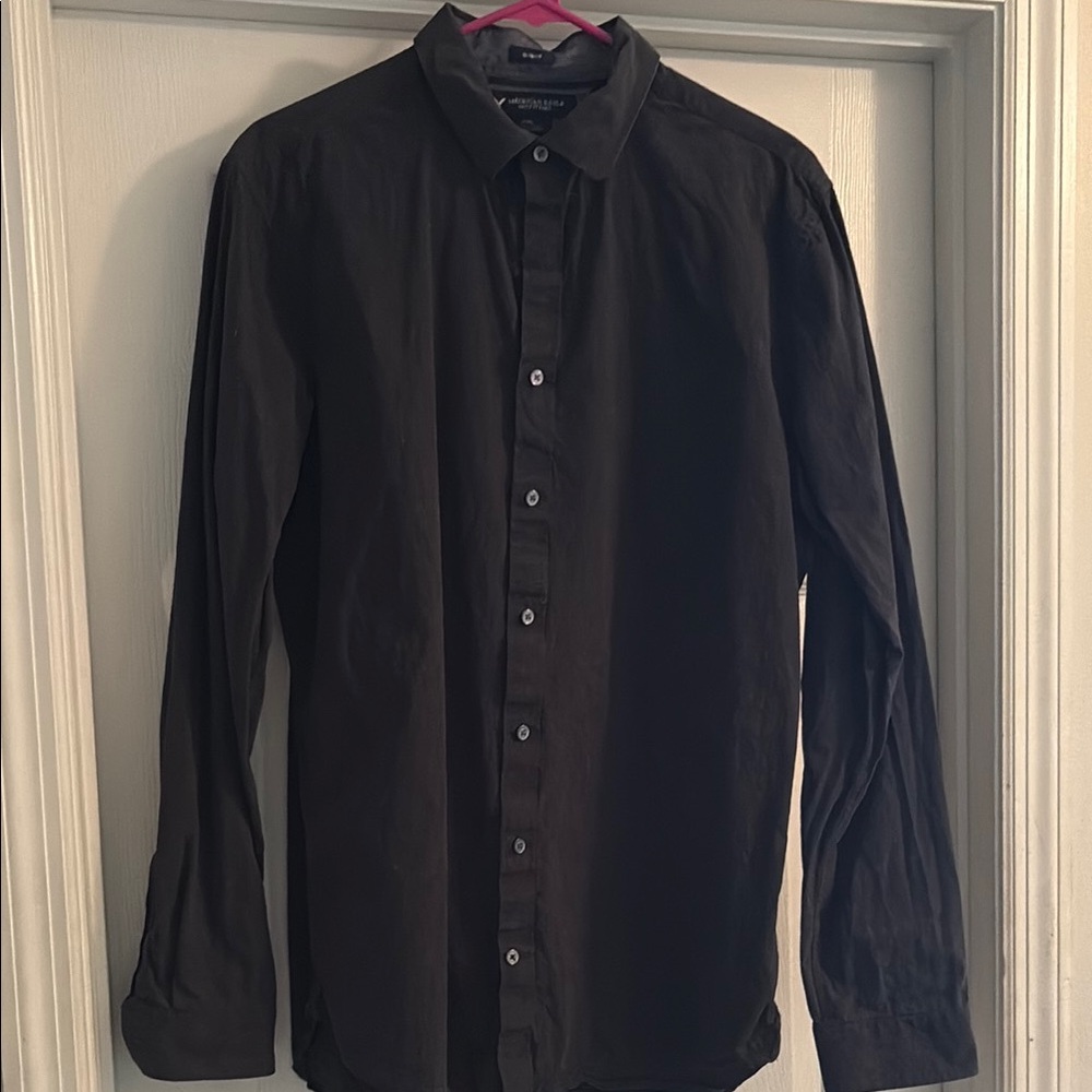 Black Long Sleeve American Eagle Men's Shirt
